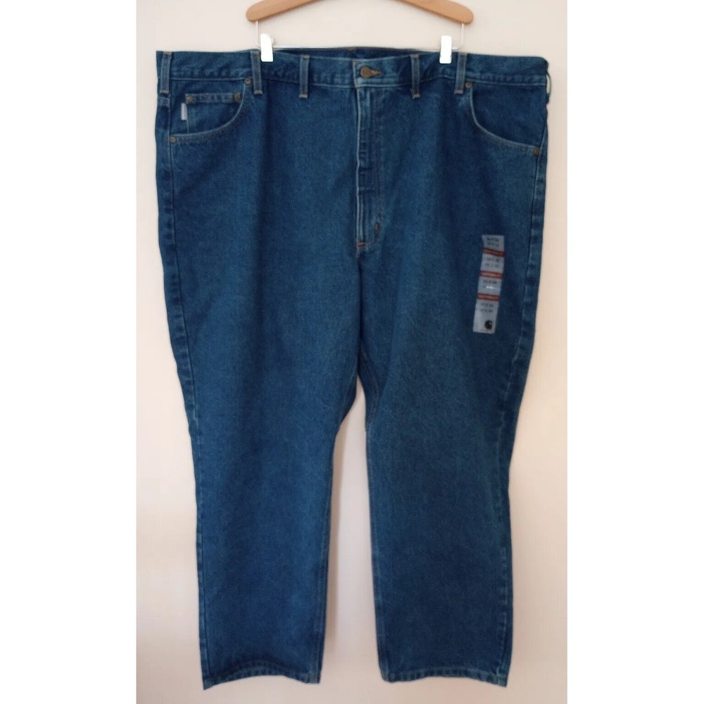 Carhartt Men's Traditional Fit B18DST Straight Leg Jeans 50X30 Reg. Wash NWOT